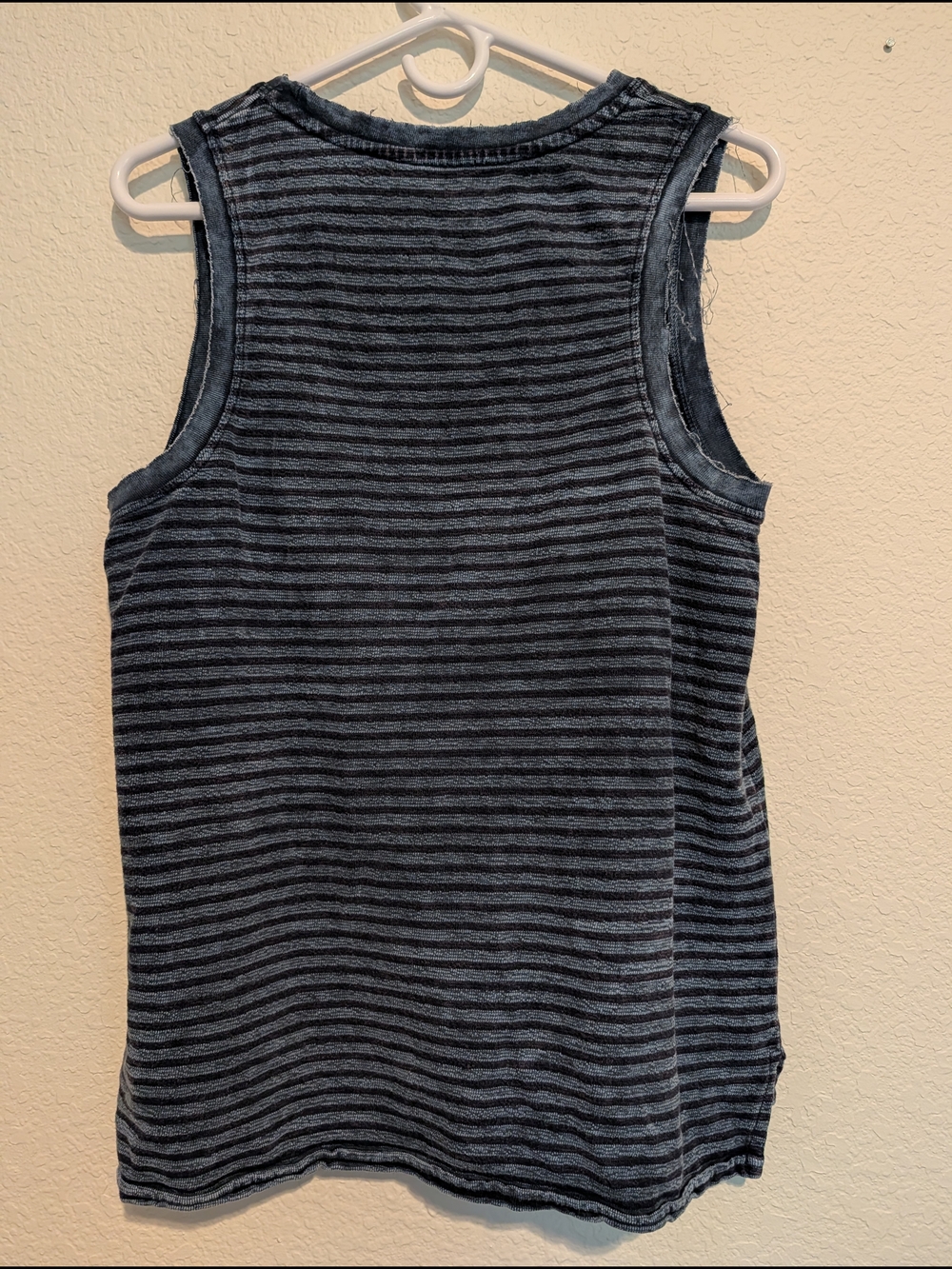 Pilcro Anthropologie Charcoal and Heather Gray Striped Tank Top - Picture 2 of 4
